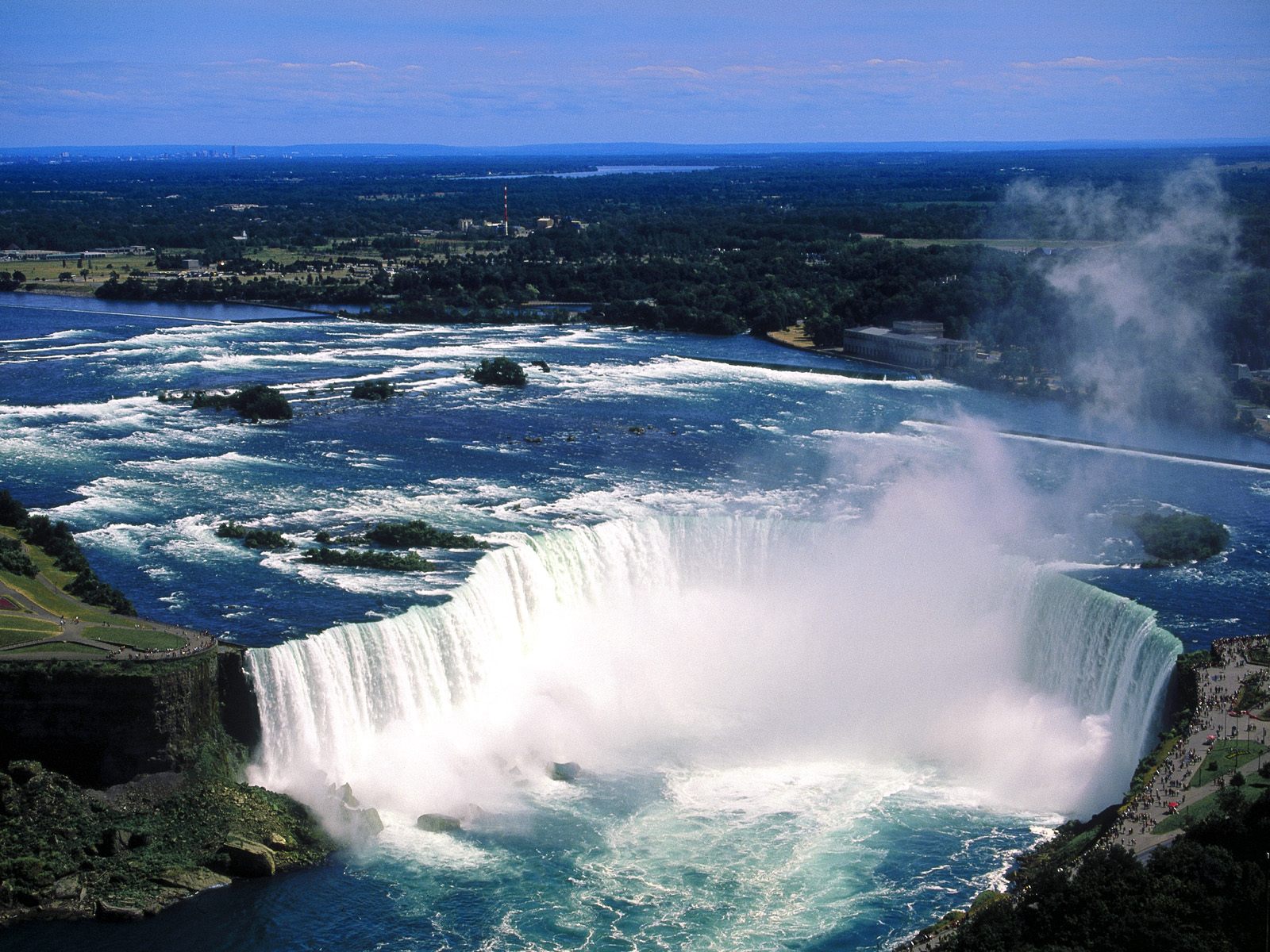 World Visits To Niagara Falls Colorful View In Ontario Canada